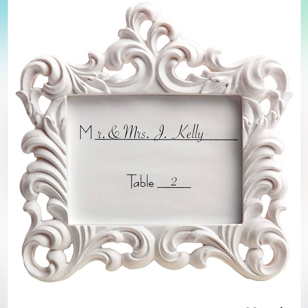 46 Baroque Style Picture Frame, Vintage Picture Frame, Place Card Holder